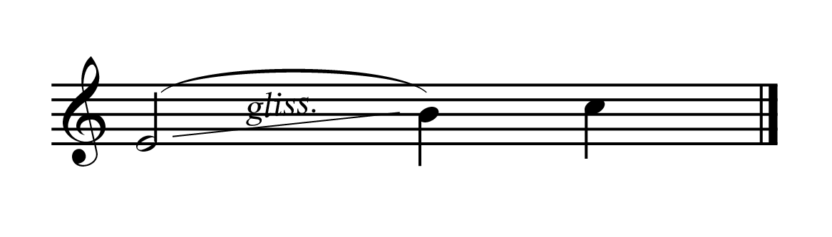 Notation of glissandi