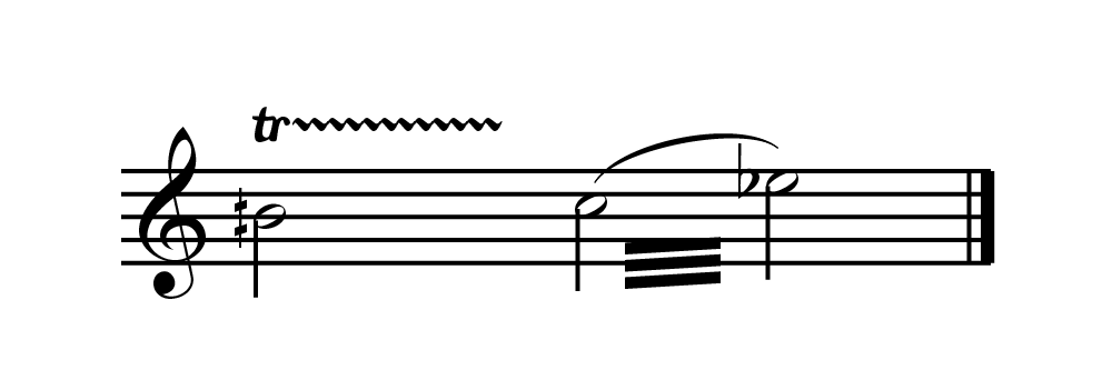 Notation of standard trills and tremolos